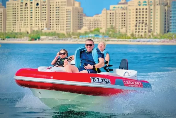 Group Tubing on Speedboat in Dubai