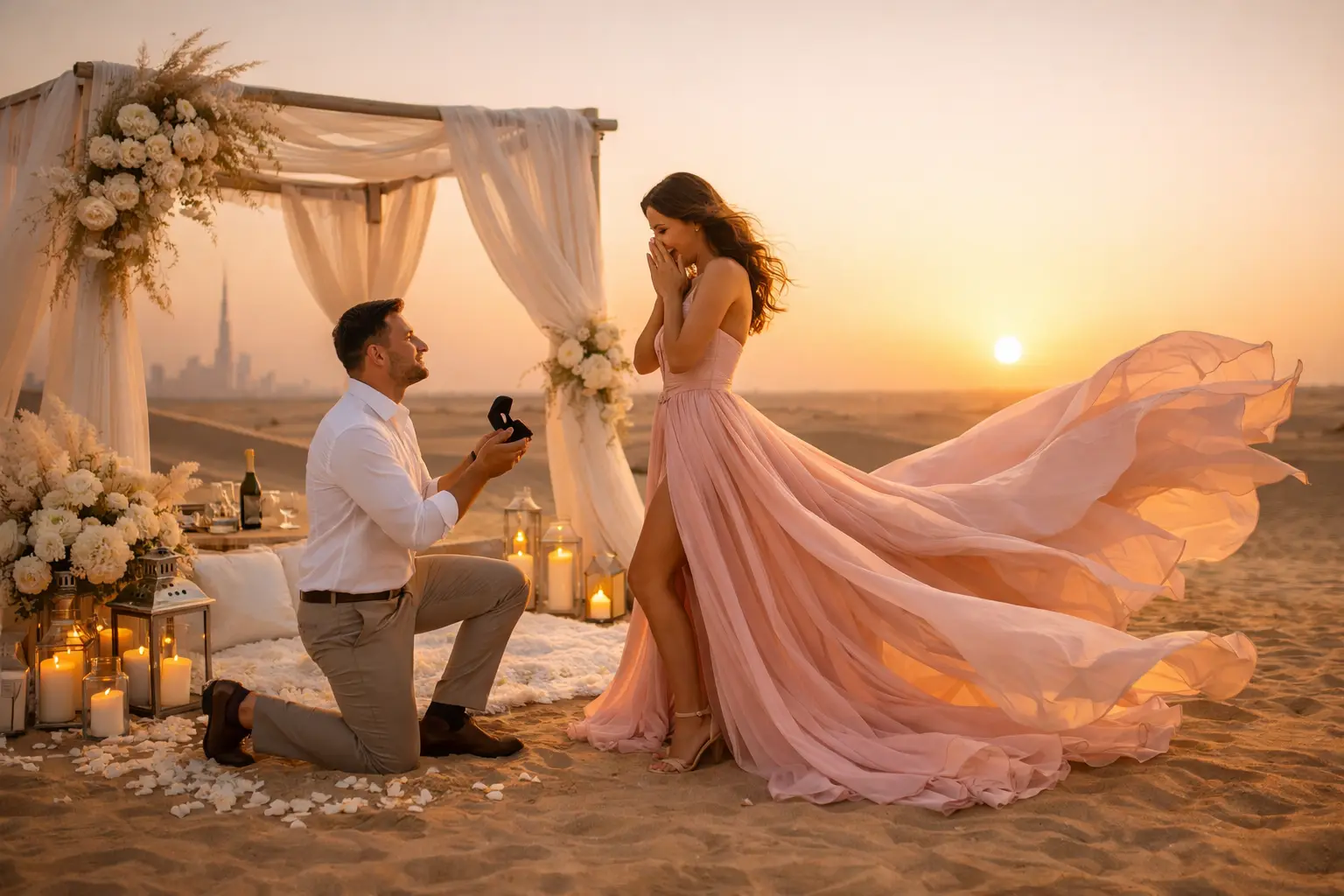 Luxury Desert Proposal Dinner Experience